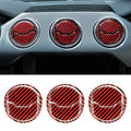 9 in 1 Car Carbon Fiber Central Air Outlet Frame Decorative Sticker for Ford Mustang 2015-2020, Central Air Outlet Frame