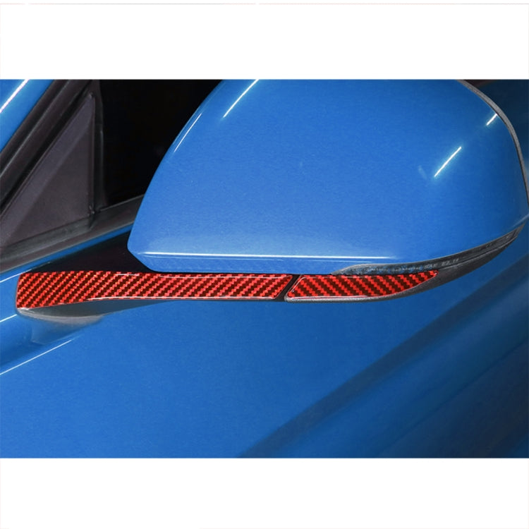 4 in 1 Car Carbon Fiber Rearview Mirror Decorative Sticker for Ford Mustang 2015-2020, Rearview Mirror