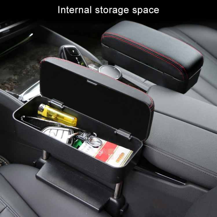 Universal Car PU Leather Wrapped Armrest Box Cushion Car Armrest Box Mat with Storage Box, 1pc(Brown), 1pc(Black), 1pc (Black Red), 1pc(Black White), 1pc(Grey), 1pc(Beige)
