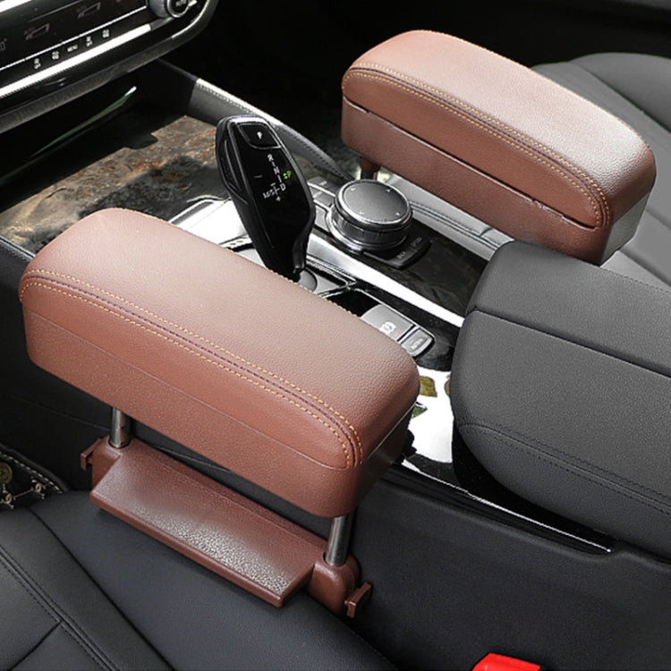 Universal Car PU Leather Wrapped Armrest Box Cushion Car Armrest Box Mat with Storage Box, 1pc(Brown), 1pc(Black), 1pc (Black Red), 1pc(Black White), 1pc(Grey), 1pc(Beige)