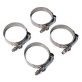 4 PCS Stainless Steel T-Bolt Hose Clamps Pipe Clip Fuel Line Clip, Size: 67-75mm, Size: 67-75mm