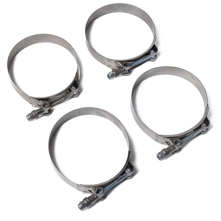 4 PCS Stainless Steel T-Bolt Hose Clamps Pipe Clip Fuel Line Clip, Size: 67-75mm, Size: 67-75mm