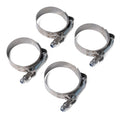4 PCS Stainless Steel T-Bolt Hose Clamps Pipe Clip Fuel Line Clip, Size: 95-103mm, Size: 95-103mm