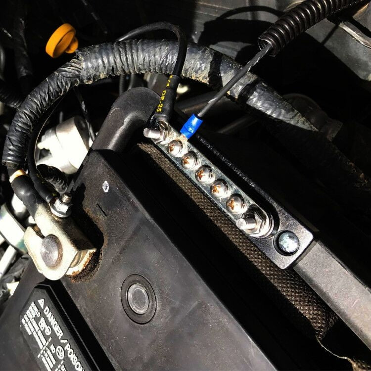20 Way Power Distribution Bus Bar 20-bit Single Distribution Box for Car / RV / Boat, 20-bit