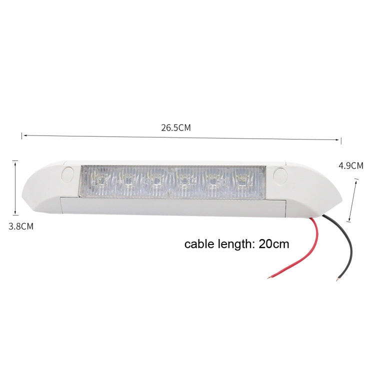DC 12V 2.6W 6000K IP67 Marine RV Waterproof LED Stair Deck Dome Light Ceiling  Lamp, Aluminum Alloy Base, Aluminum Alloy Base