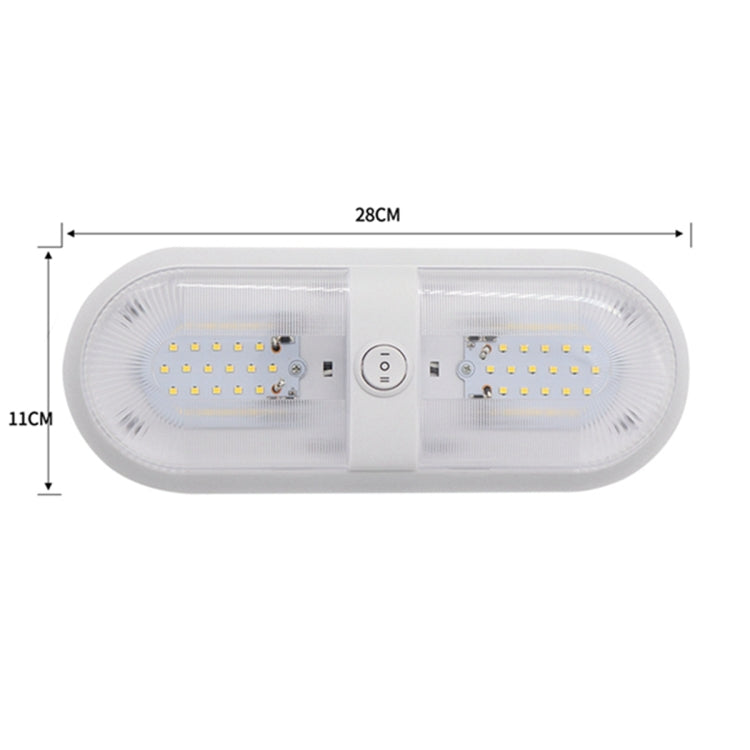 D4347 10-24V 6-7W 4000-4500K 560LM RV Yacht 48 PCS LED Lamps Dome Light Ceiling Lamp, with Independent Switch Control, D4347