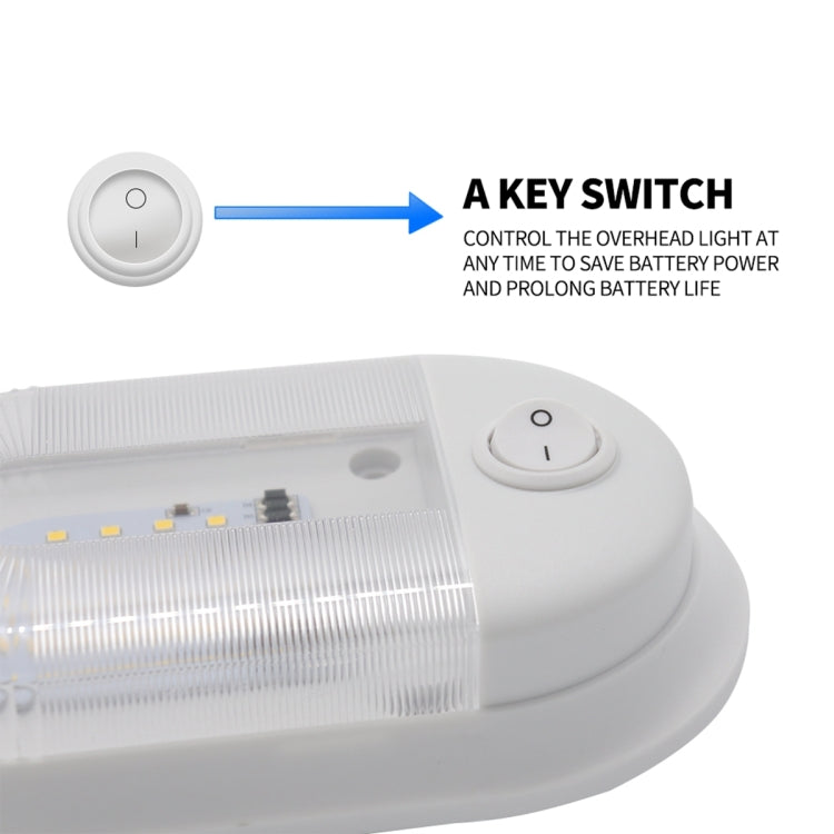 D4348 10-24V 3-3.5W 4000-4500K 280LM RV Yacht 24 PCS LED Lamps Dome Light Ceiling Lamp, with Independent Switch Control, D4348