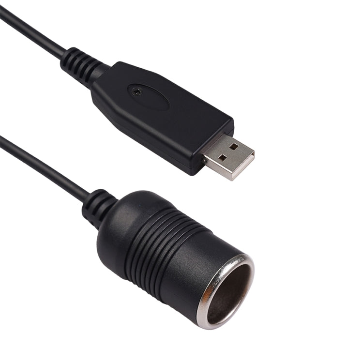 Car Converter USB Port to Car Cigarette Lighter Socket Female 5V to 12V Boost Power Adapter Cable, 5V to 12V