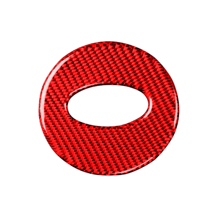 Car Carbon Fiber Steering Wheel Decorative Sticker for Subaru Forester 2016-2018, Left and Right Drive Universal, Steering Wheel Red, Steering Wheel