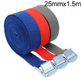 Car Tension Rope Luggage Strap Belt Auto Car Boat Fixed Strap with Alloy Buckle,Random Color Delivery, Size: 25mm x 1.5m, 1.5m