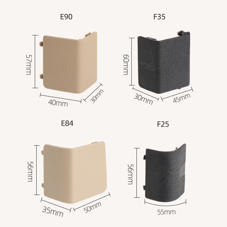Car Diagnostic Plug Cover OBD Panel Decorative Cover 51437147538 for BMW F25 2011-2016, For BMW F25 2011-2016 (Black), For BMW F25 2011-2016 (Beige)