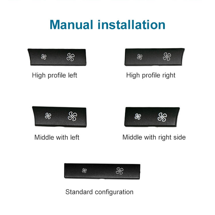 Car Wind Power Switch Air Conditioning Air Volume Button for BMW 5 Series 2011-2017 / 7 Series 2009-2015, Right Middle Configuration, Right Middle Configuration