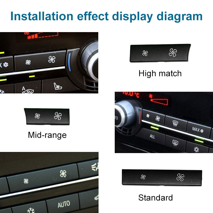Car Wind Power Switch Air Conditioning Air Volume Button for BMW 5 Series 2011-2017 / 7 Series 2009-2015, Right Middle Configuration, Right Middle Configuration