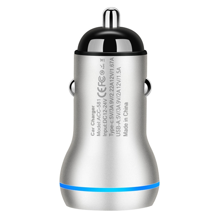 ACC-581 PD 20W + QC3.0 Type-C / USB-C + USB Fast Charging Car Charger, ACC-581