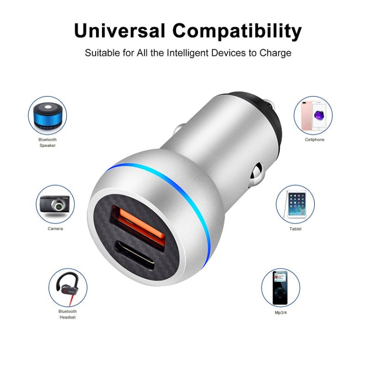 ACC-581 PD 20W + QC3.0 Type-C / USB-C + USB Fast Charging Car Charger, ACC-581