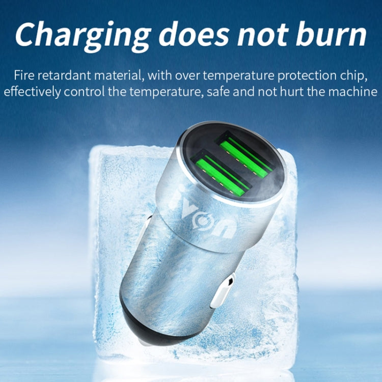IVON CC38 2.4A Dual USB Car Charger + 1m USB to Micro USB Fast Charge Data Cable Set, Micro USB