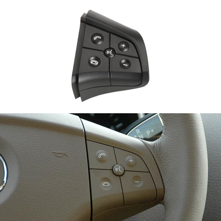 Car Right Side 5-button Steering Wheel Switch Buttons Panel 1648200110 for Mercedes-Benz W164, Left Driving, Right Side 5-button (Black), Right Side 5-button (Coffee), Right Side 5-button (Grey)