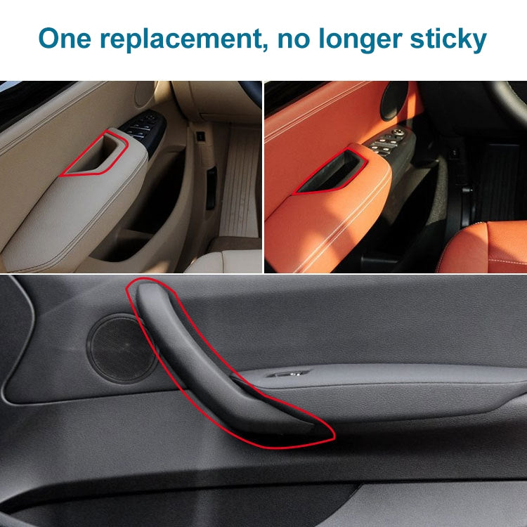 Car Rear Right Inside Doors Handle Pull Trim Cover 5141 7394 519-1 for BMW X3 X4, Left Driving, Rear Right Inside (Black), Rear Right Inside (Beige)