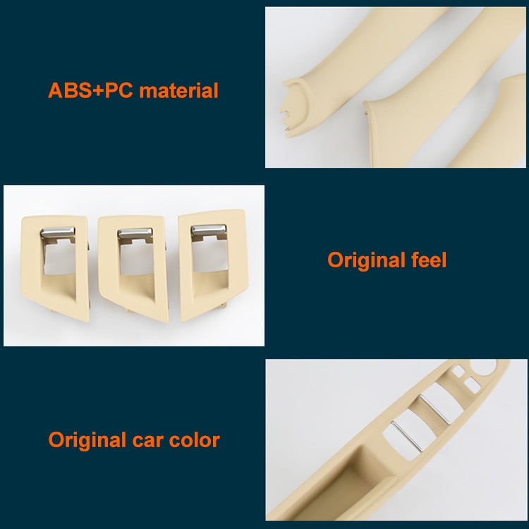 Car Imported Version Inside Doors Handle Pull Trim Cover 5141 7225 873 for BMW F10 F18, Left Driving, Imported Version (Dark Coffee), Imported Version (Beige White), Imported Version (Grey), Imported Version (Beige), Imported Version (Wine Red)