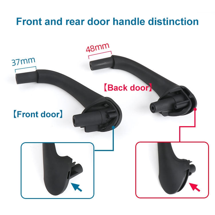 Car Rear Left Inside Doors Handle Pull Trim Cover for Mercedes-Benz C-class W203 -2007, Left Driving, Rear Left (Black), Rear Left (Grey), Rear Left (Beige)