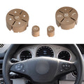 1 Pair Car Steering Wheel Switch Buttons Panel for Mercedes-Benz W204 2007-2014, Left Driving, 1 Pair (Beige), 1 Pair (Brown), 1 Pair (Black), 1 Pair (Grey)