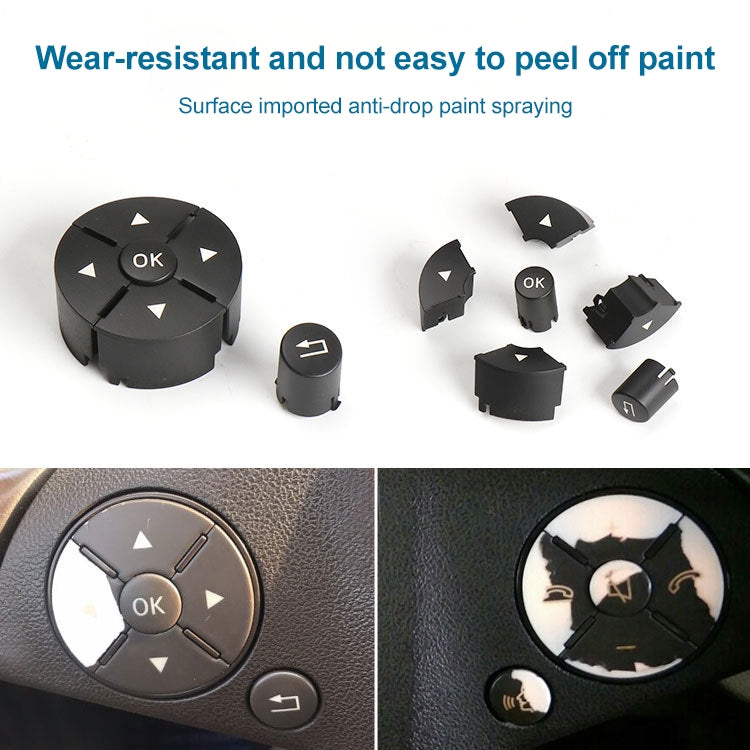 1 Pair Car Steering Wheel Switch Buttons Panel for Mercedes-Benz W204 2007-2014, Left Driving, 1 Pair (Beige), 1 Pair (Brown), 1 Pair (Black), 1 Pair (Grey)