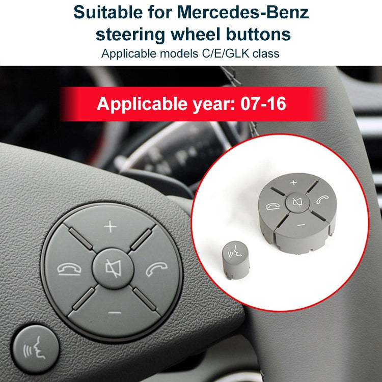 1 Pair Car Steering Wheel Switch Buttons Panel for Mercedes-Benz W204 2007-2014, Left Driving, 1 Pair (Beige), 1 Pair (Brown), 1 Pair (Black), 1 Pair (Grey)