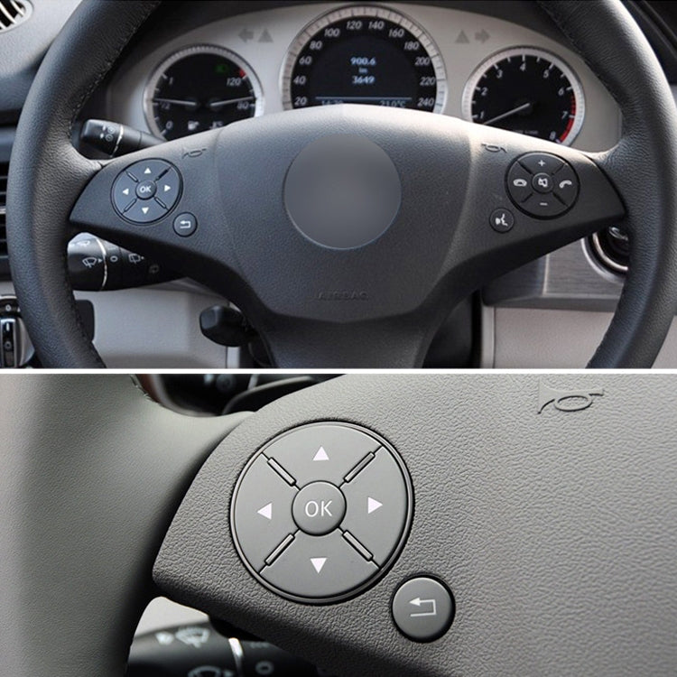 1 Pair Car Steering Wheel Switch Buttons Panel for Mercedes-Benz W204 2007-2014, Left Driving, 1 Pair (Beige), 1 Pair (Brown), 1 Pair (Black), 1 Pair (Grey)
