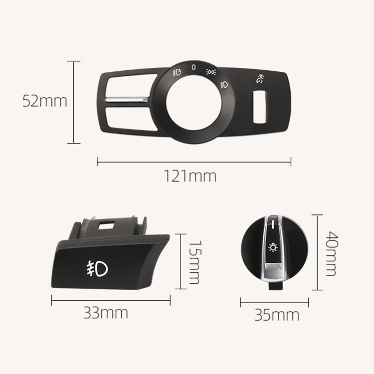 Car Rear Fog Light Switch Button Knob for BMW 5 Series 2010-2017, Left Driving, Rear Fog Light Switch