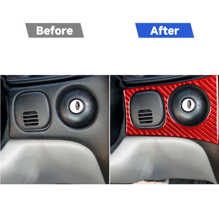 Carbon Fiber Car Key Panel Sticker for Chevrolet Corvette C5 1998-2004, Left Drive, Car Key Panel Sticker