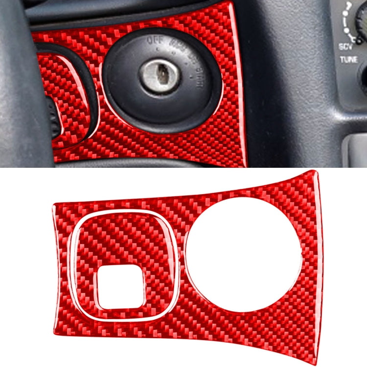 2 in 1 Carbon Fiber Car Key Panel Sticker for Chevrolet Corvette C5 1998-2004, Left Drive, 2 in 1 Car Key Panel Sticker