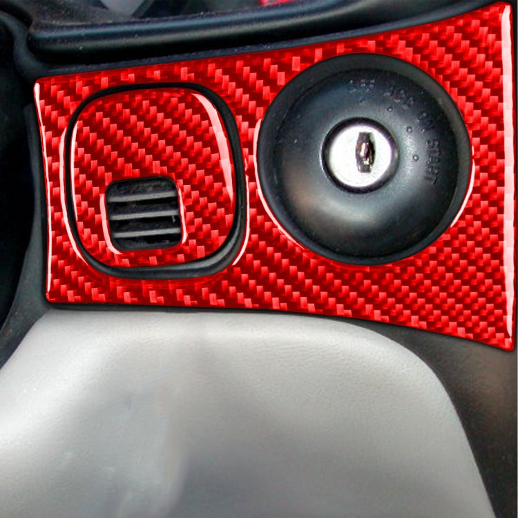 2 in 1 Carbon Fiber Car Key Panel Sticker for Chevrolet Corvette C5 1998-2004, Left Drive, 2 in 1 Car Key Panel Sticker