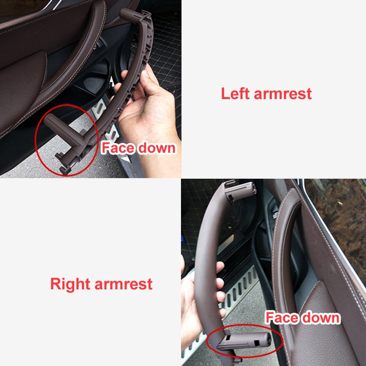 Car Right Side Inside Doors Handle Pull Trim Cover for BMW X5 / X6, Left Driving, Right Side (Black), Right Side (Dark Coffee), Right Side (Orange), Right Side (Grey White), Right Side (Beige)