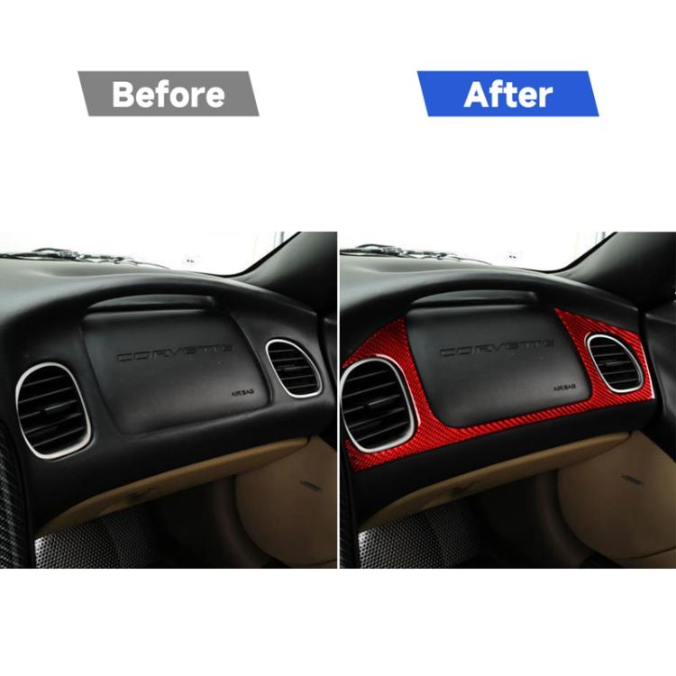 Carbon Fiber Car Front Passenger Seat Air Outlet Sticker for Chevrolet Corvette C5 1998-2004, Left Drive, Passenger Seat Air Outlet Sticker