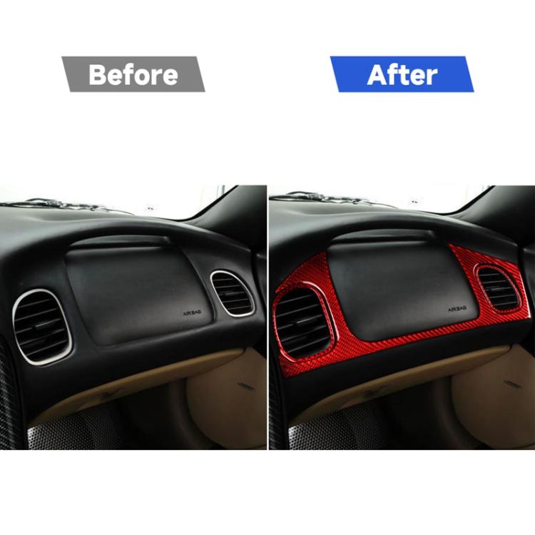 3 in 1 Carbon Fiber Car Front Passenger Seat Air Outlet Sticker Kits for Chevrolet Corvette C5 1998-2004, Left Drive, 3 in 1 Passenger Seat Air Outlet Sticker
