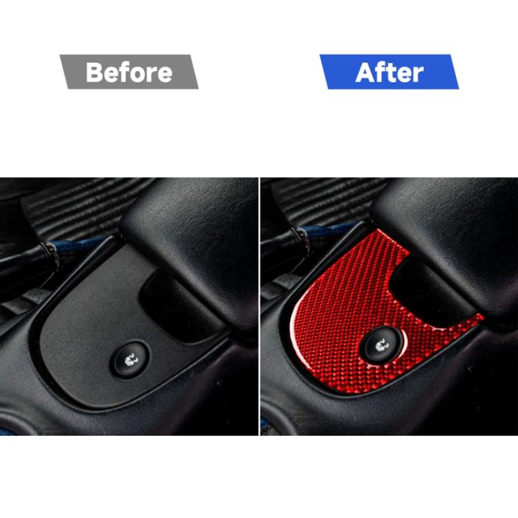 Carbon Fiber Car Lower Console Sticker for Chevrolet Corvette C5 1998-1999, Left Drive, Lower Console Sticker A