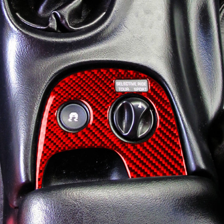 Carbon Fiber Car Traction Control Sticker for Chevrolet Corvette C5 1998-1999, Left Drive, Traction Control Sticker A
