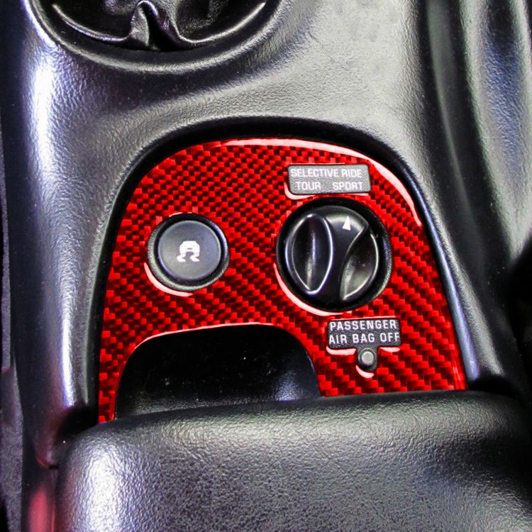 Carbon Fiber Car Traction Control Sticker for Chevrolet Corvette C5 2000-2004, Left Drive, Traction Control Sticker B