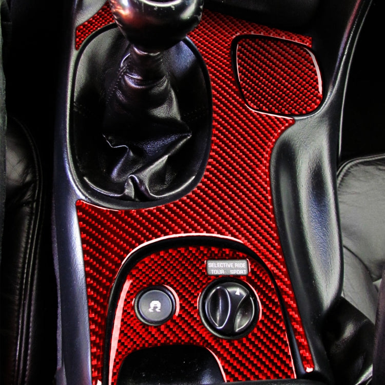 3 in 1 Carbon Fiber Car Gear Panel Sticker Kits B for Chevrolet Corvette C5 1998-2004, Left Drive, Gear Panel Sticker Kits B