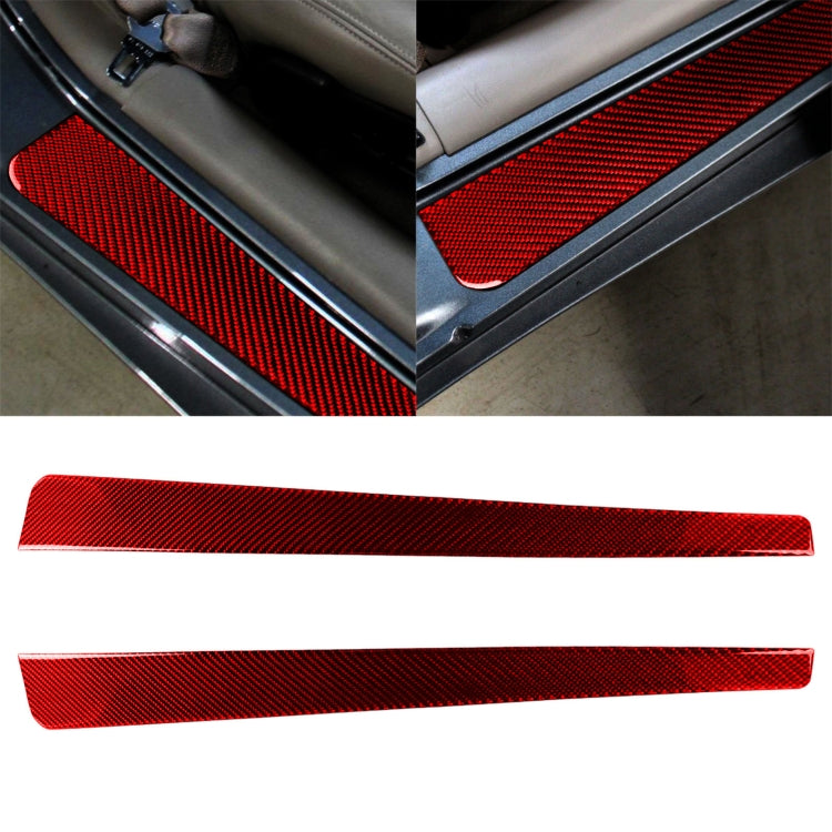 2 in 1 Car Carbon Fiber Threshold Sticker for Chevrolet Corvette C5 1998-2004, Left Drive, Threshold Sticker