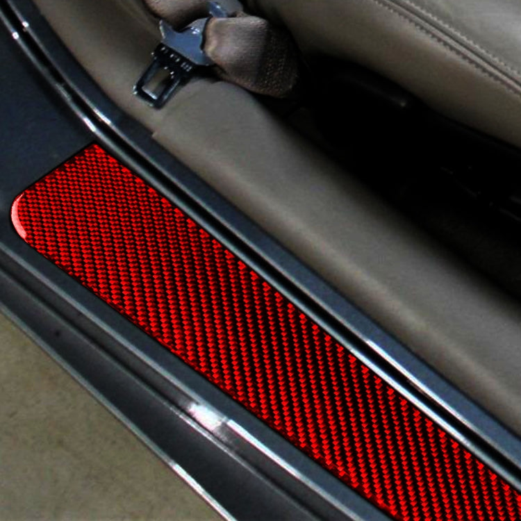 2 in 1 Car Carbon Fiber Threshold Sticker for Chevrolet Corvette C5 1998-2004, Left Drive, Threshold Sticker