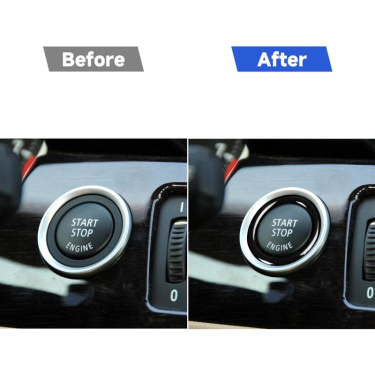 For BMW 3 Series E90/E92/E93 2009-2012 Car One-button Start Carbon Fiber Trim Ring, Left and Right Drive Universal, Car One-button Start