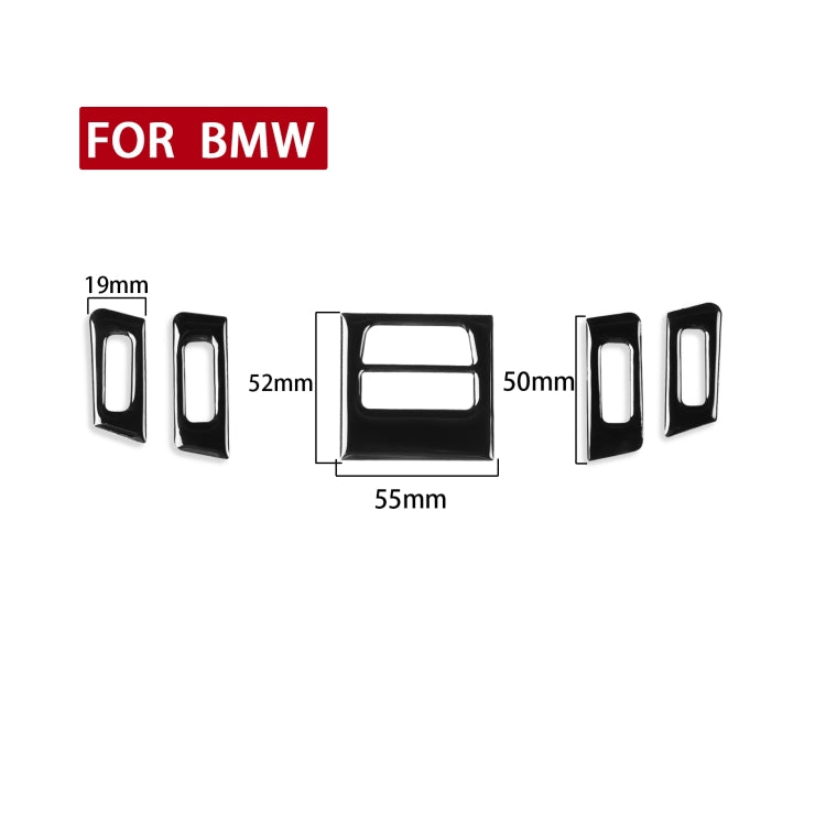 For BMW 3 Series E90/E92/E93 2005-2012 5pcs Low Allocation Car Air conditioner Air Outlet Decorative Sticker, Left and Right Drive Universal, Low Allocation Car Air Outlet Decorative