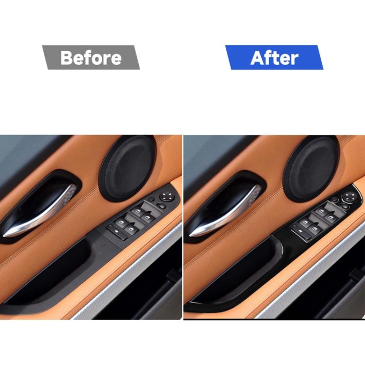 For BMW 3 Series E90/320i/325i 2005-2012 Car Left Drive Window Lifting Panel with Folding Key Decorative Sticker, Diameter: 35.8cm, Car Left Drive Window Lifting Panel, Diameter: 35.8cm