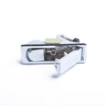 Silver Zinc Alloy Adjustable Lever Hand Operated Compression Latch with Raised Trigger for RV / Trailer, Non-Locking, Silver