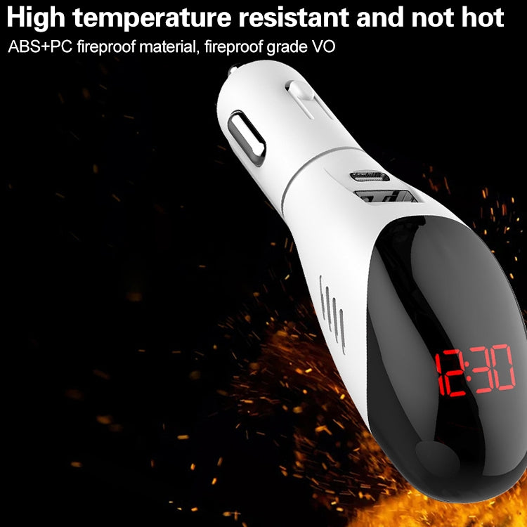 Multifunctional Formaldehyde Removal Air Purifier QC3.0 Car Phone Charger Display Screen