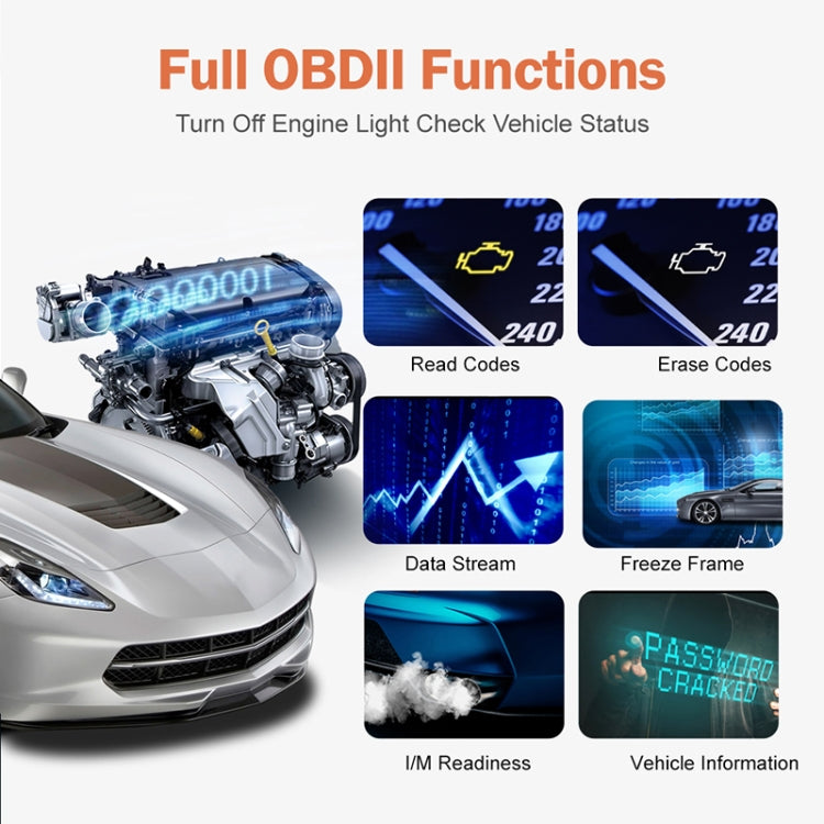 Ancel AS200 Car Engine Tester OBDII Code Reading Card, AS200
