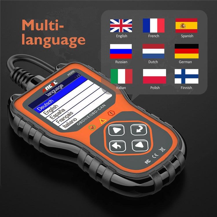 Ancel AS200 Car Engine Tester OBDII Code Reading Card, AS200