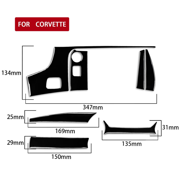 For Chevrolet Corvette C7 2014-2019 Car Central Control Decorative Sticker, Left Drive, Central Control