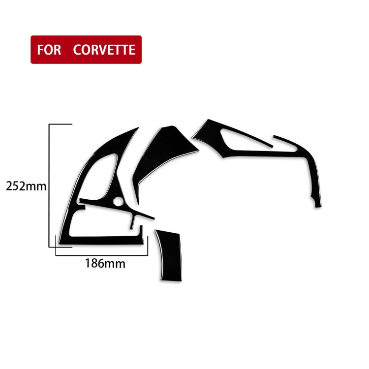 For Chevrolet Corvette C7 2014-2019 Car Left + Middle Air Outlet Panel Decorative Sticker, Left Drive, Left + Middle Air Outlet Panel